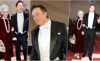 Elon Musk shoqërohet nga nëna e tij, ish-modelja Maye Musk në tapetin e kuq të "Met Gala 2022"