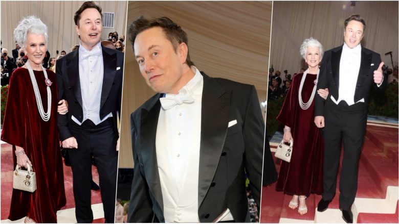 Elon Musk shoqërohet nga nëna e tij, ish-modelja Maye Musk në tapetin e kuq të “Met Gala 2022”