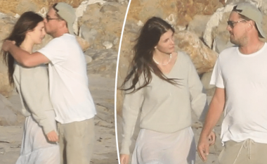 Leonardo DiCaprio shijon pushimet në Malibu teksa i dhuron një puthje në ballë partneres 23 vite më të re