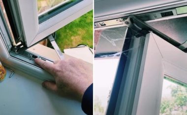 Njeriu çudit me mënyrën e thjeshtë që ai pastron dritaret e tij