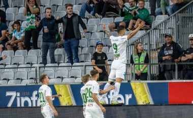 Giacomo Vrioni i pandalshëm në Austri, shënon golin e 19-të sezonal