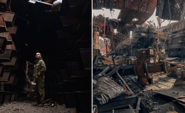 Një ushtar ukrainas sjell imazhe të rralla brenda fabrikës së çelikut në Azovstal - disa ushtarë shihen pa këmbë e duar dhe fytyrë të qepur