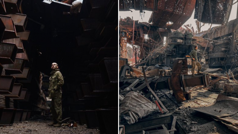 Një ushtar ukrainas sjell imazhe të rralla brenda fabrikës së çelikut në Azovstal – disa ushtarë shihen pa këmbë e duar dhe fytyrë të qepur