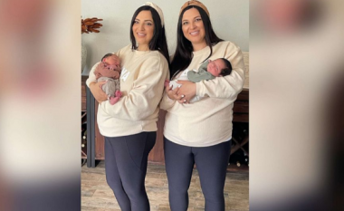 Motrat binjake lindën foshnjat e tyre në të njëjtën ditë, në të njëjtin spital