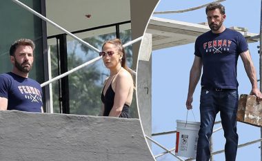Ben Affleck nis punimet në kantierin e ndërtimit të shtëpisë, Jennifer Lopez e shikon