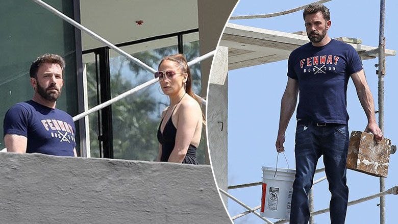 Ben Affleck nis punimet në kantierin e ndërtimit të shtëpisë, Jennifer Lopez e shikon