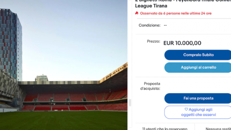Çmenduri në tregun e zi: 10 mijë euro një biletë për finalen Roma-Feyenoord