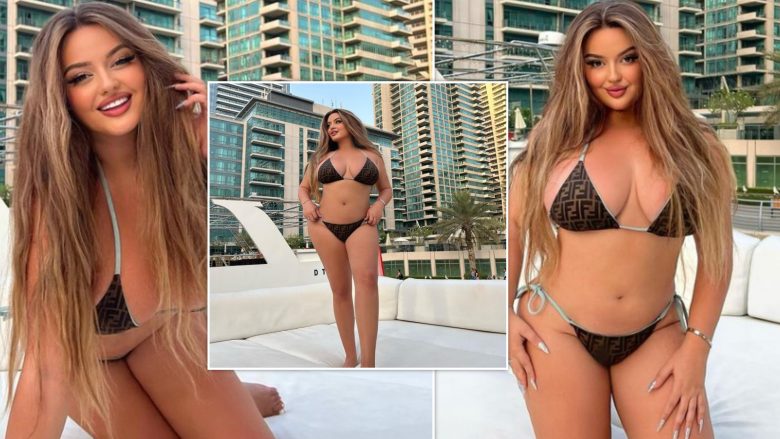 Enca pozon provokuese me bikini nga një jaht luksoz në Dubai