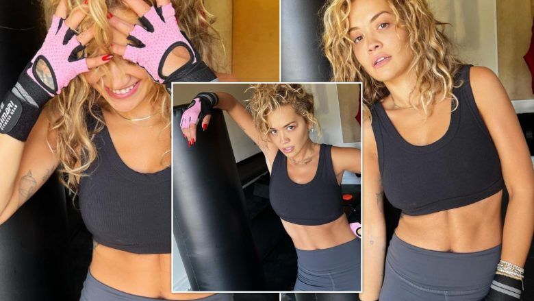 Rita Ora shfaqet në formë të mirë në fotografitë e reja duke ushtruar dhe pa makijazh