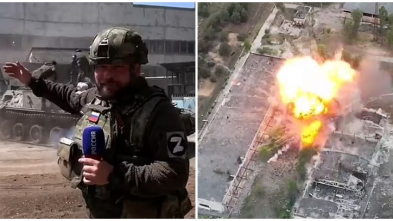 Gazetari i Kremlinit tregoi “aksidentalisht” armën ruse në Donbas, të nesërmen ukrainasit e lokalizuan dhe e hodhën në erë