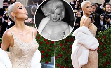 Kim Kardashian shndërrohet në bionde dhe shfaqet me veshjen e Marilyn Monroe në "Met Gala 2022" - humbi mbi shtatë kilogramë për t'u përshtatur në fustanin e ikonës së filmit