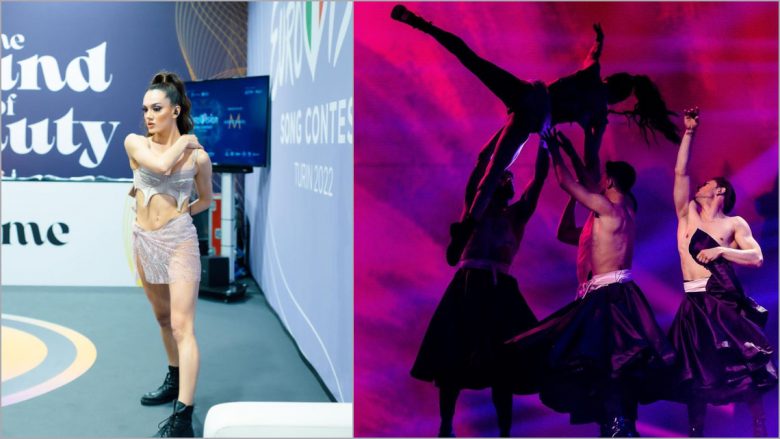 Klaudia Pepa energjike në koreografinë e performancës së Ronela Hajatit në Eurovision