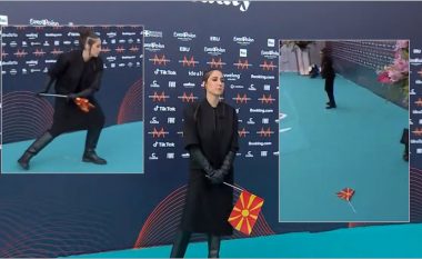 Sjellje skandoloze e përfaqësueses së Maqedonisë së Veriut në Eurovision, hedh flamurin në tokë – shqyrtohet mundësia e tërheqjes së saj nga festivali