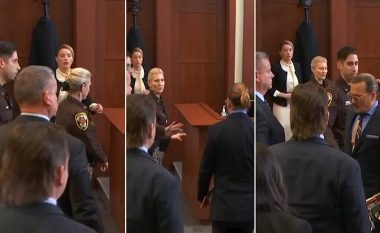 Momente tensioni në gjyq, sigurimi ndërhyn për të shmangur përballjen e Johnny Deppit me Amber Heard