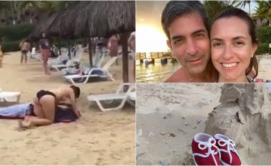 Gazetarja qanë mbi trupin e burrit të saj prokuror, i cili u vra derisa çifti ishte në muajin e mjaltit në një plazh në Kolumbi