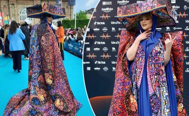 Ronela Hajati merr vëmendjen me veshjen ekstravagante në ceremoninë hapëse të Eurovision 2022