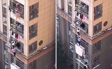 “Arratisja e madhe në Shangai”: Njerëzit zbresin përmes shkallëve nga kati i 6-të i ndërtesës