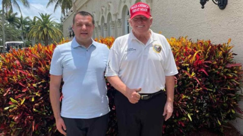 Afaristi Shkëlqim Devolli takon ish-presidentin Donald Trump në Florida, flasin për rritjen e bashkëpunimit ekonomik