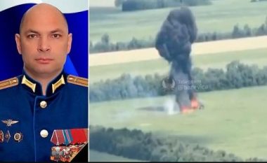 Publikohen pamjet kur helikopteri i kolonelit rus hidhet në erë nga raketa ukrainase