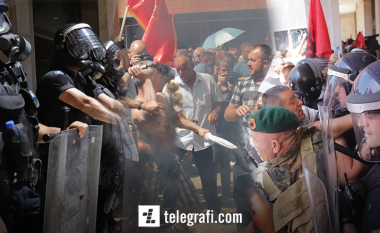 Në protestën e Veteranëve në Prishtinë u lënduan dy policë – njëri u godit në kokë me një mjet të fortë