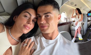 “Njeriu i ëndrrave të mia” – Georgina Rodriguez duket e lumtur në krahët e Cristiano Ronaldos në imazhet e radhës nga avioni privat