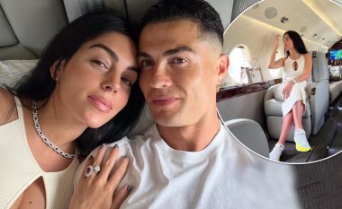 “Njeriu i ëndrrave të mia” - Georgina Rodriguez duket e lumtur në krahët e Cristiano Ronaldos në imazhet e radhës nga avioni privat