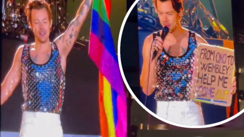 Harry Styles ndihmon një fans në koncert të tregoj hapur orientimin e tij seksual