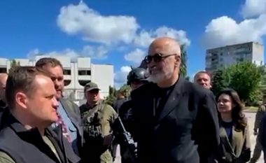 Pamje nga vizita e Kryeministrit të Shqipërisë, Edi Rama dhe Kryeministrit të Malit të Zi, Dritan Abazoviç në Kiev të Ukrainës