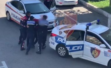 Pamje nga momenti i prangosjes së grabitësve në Tiranë