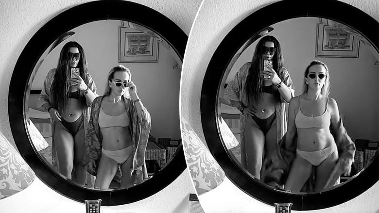 Arjola Demiri dhe Adriana Matoshi publikojnë video atraktive para pasqyrës, duke treguar linjat e trupit në bikini