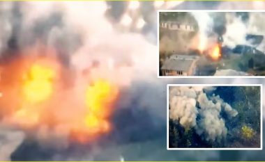 Ukrainasit përdorin armët britanike, tanku rus dhe dy automjete të tjera shndërrohen në “top të madh zjarri”