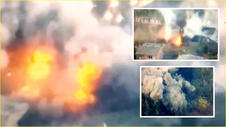Ukrainasit përdorin armët britanike, tanku rus dhe dy automjete të tjera shndërrohen në “top të madh zjarri”
