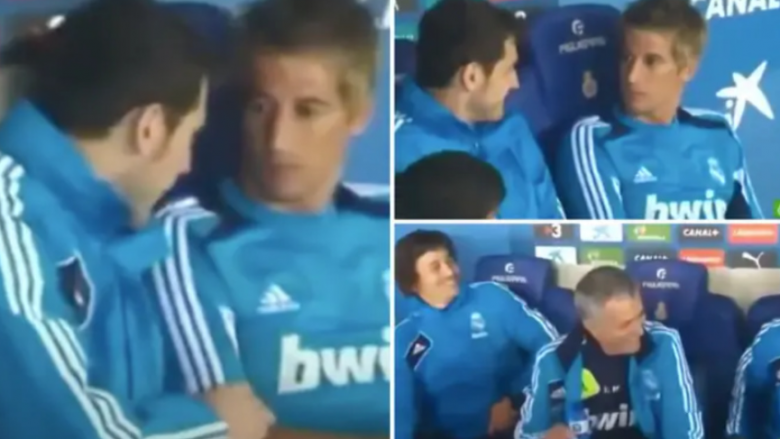E gjithë bankina e Real Madridit po qeshte me të, madje Ronaldo i drejtohej me gisht në kokë – momenti kur Coentrao nuk e dinte se nuk ishte i ftuar për ndeshjen me Espanyolin