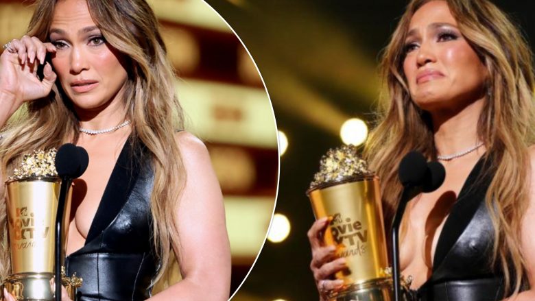Jennifer Lopez përlotet gjatë fjalimit emocional në “MTV Movie & TV Awards 2022” pas pranimit të çmimit të gjeneratës