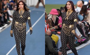 Lourdes Leon shfaqet në pistën e modë me kostum të ngushtë në Javën e Modës në Paris