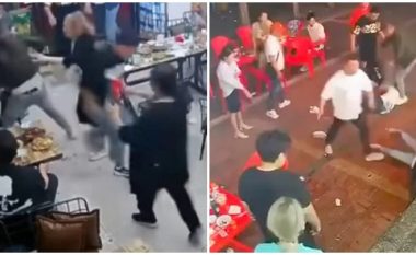 Nëntë kinezë rrahin brutalisht një grua, të pranishmit as që reagonin për ta ndihmuar – pas intervenimit të policisë arrestohen të gjithë