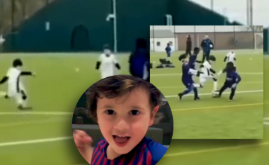Si babai, ashtu edhe i biri - djali i Leo Messit driblon të gjithë bashkëlojtarët e tij dhe shënon gol brilant