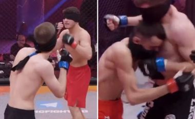 Të gjakosur dhe të mavijosur, luftëtarët e MMA-së në Rusi grushtuan njëri-tjetrin me sy të mbyllur, kishte edhe mashtrime