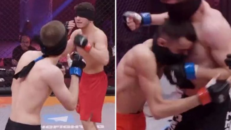 Të gjakosur dhe të mavijosur, luftëtarët e MMA-së në Rusi grushtuan njëri-tjetrin me sy të mbyllur, kishte edhe mashtrime