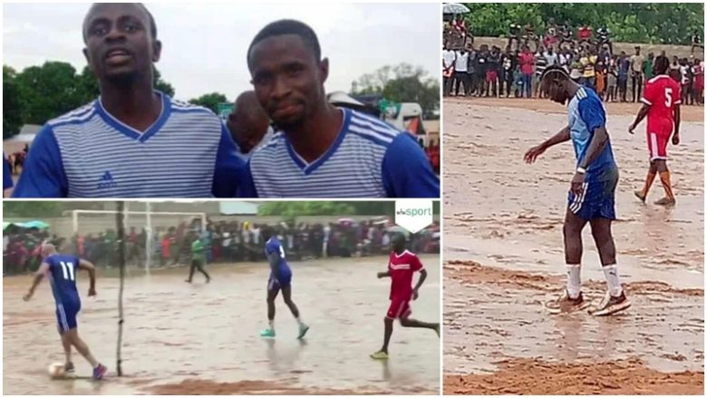 Sadio Mane vazhdon të mbetet futbollisti më modest në botë – zhvillon ndeshjen me yje senegalez në vendlindjen e tij në fushën plot baltë