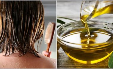 Using olive oil on dry hair