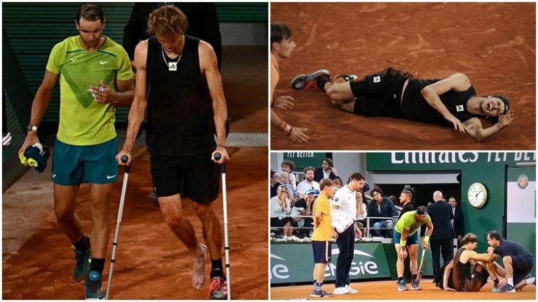 Të bërtitura dhe dhimbje – momenti kur Zverev pasoi lëndim të rëndë në gjysmëfinale ndaj Nadal