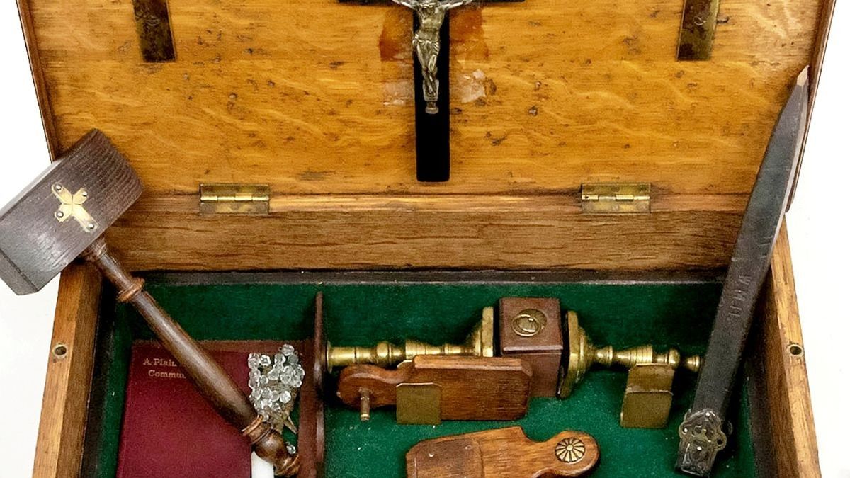 A box containing "vampire killing tools" sells at auction for more than