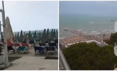 Stuhia përfshin bregdetin, pushuesit largohen nga plazhi i Durrësit