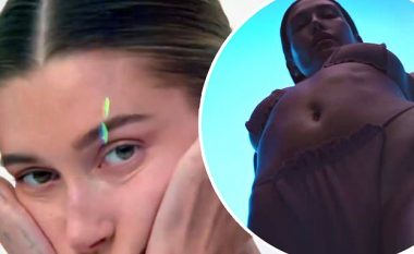 Hailey Bieber nxjerr në pah lëkurën e përsosur dhe trupin e tonifikuar në reklamën e re për markën e saj të kujdesit të lëkurës Rhode Skin