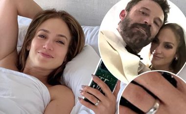 Jennifer Lopez tregon unazën e martesës për herë të parë në një fotografi pa grim
