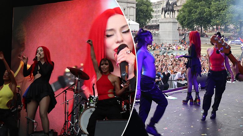 Ava Max shfaqet me ngjyrat kuq e zi në koncertin e komunitetit LGBTI+ në Londër