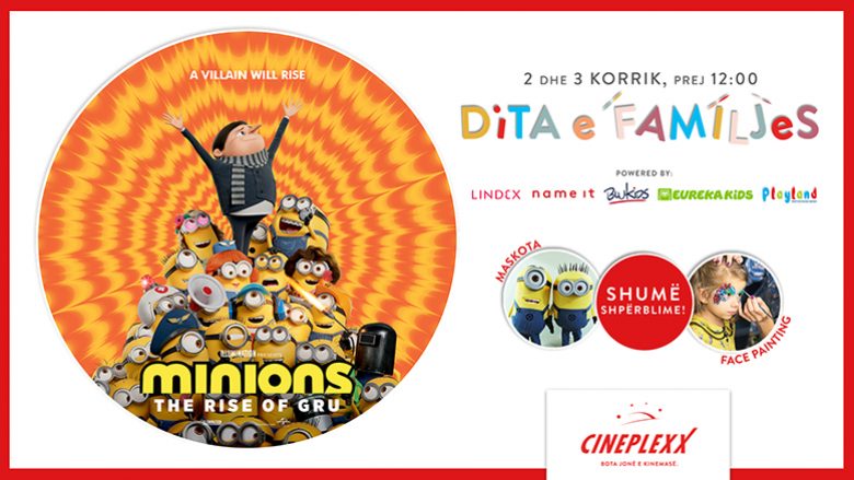 Super-filmi i animuar Minions 2 arrin në Cineplexx Prishtinë dhe Prizren këtë vikend me shumë shpërblime dhe aktivitete!