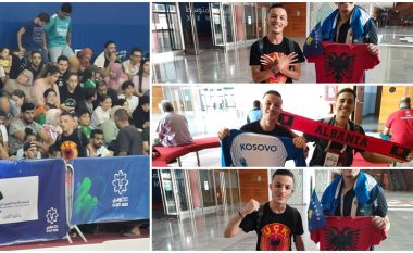 Algjeriani me fanellën e UÇK-së udhëtoi 400 kilometra për ta mbështetur Kosovën dhe Shqipërinë në Lojërat Mesdhetare