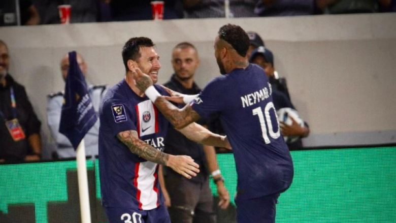 Superkupa e Francës: PSG e mbyll pjesën e parë në epërsi prej dy golash – magjia e Messit dhe mjeshtëria e Neymar bën dallimin